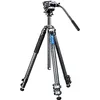 Image de Leofoto - Manba - Trépied en Carbone pour appareils Photo - Y Compris Videohead - capacité de Charge de 15 kg - Pieds Extensibles - Hauteur: 12 cm - 165 cm - LV-323C + BV-10