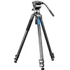 Image de Leofoto - Manba - Trépied en Carbone pour appareils Photo - Capacité de Charge de 10 kg - Pieds Extensibles - Hauteur: 31 cm - 168 cm - LVM-323C + BV-15