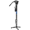 Image de Leofoto MV-324CL + BV-10 Monopode de caméra vidéo extra haut en fibre de carbone + tête compatible Arca/RRS + trépied Charge maximale 10 kg, 1600 mm