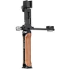 Image de Leofoto VC-1 Kit vidéo pour Smartphone avec poignée en Palissandre, Pince pour Smartphone, Griffe et Rail avec Pince Compatible Arca/RRS