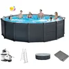 Image de Intex 26384GN Kit Piscine Graphite Ronde, 478cm x 124cm