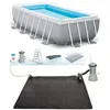 Image de Kit Piscine hors sol tubulaire INTEX - Pris Frame - 488 x 244 x 107 cm - Rectangulaire (Bâche tapis de sol et échelle) - 26792NP