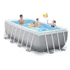 Image de Piscine tubulaire rectangulaire gris clair 4 x 2 x 1,22 m Intex Prism Frame