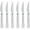 Image de BERGNER Munich - Set de 6 couteaux à steak 2.5mm - Couleur argentée - Fabriqué en acier inoxydable robuste - Prise en main fiable - Facile à nettoyer - Utile pour les barbecues