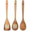 Image de MasterPro Smart | Set d'ustensiles de cuisine | 3 cuillères en bois | En bois d'acacia | Adaptées au lave-vaisselle | Facile à nettoyer et à ranger Q4100