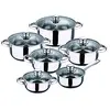 Image de San Ignacio Batterie de cuisine 12 pièces en acier inoxydable de couleur chromée collection Cassel