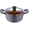 Image de SAN IGNACIO Bronze / Faitout de 24 cm / antiadhésif / en fonte d'aluminium / anses avec effet Soft Touch / convient à tous les types de cuisinières