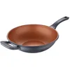 Image de SAN IGNACIO Bronze / Wok de 32 cm / antiadhésif / en fonte d'aluminium / avec anses Soft Touch / poêle à wok adaptée à tous les types de cuisinières