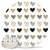 Image de Lot de 8 dessous de verre absorbants pour boissons, dessous de verre ronds en céramique avec dos en liège, 10,2 cm, en forme de coeur romantique, pour la Saint-Valentin