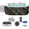 Image de Bestway - Spa Gonflable Hollywood Luxe AirJet Efficacité énergétique avec lumières LED 4 à 6 Personnes - 180 cm x 180 cm x 66 cm - Noir