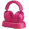 Image de MCHOSE V9 Turbo+ Casque de jeu sans fil RVB avec station de charge magnétique, son surround 7.1 avec micro antibruit, faible latence de 15 ms, léger pour FPS PS5, PS4, PC (rouge baie)