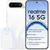 Image de realme Smartphone 16 5G, 8GB+256GB, Écran AMOLED 120Hz 6,57", Batterie 6550mAh, Caméra 50MP Sony IMX852, Protection IP69K, Recharge Rapide 45W, Double SIM, Next IA, Blanc (avec Adaptateur)