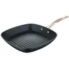 Image de Bergner Copper Poêle grill en aluminium forgé anti-adhésif Noir mat 28 x 28 cm