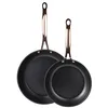 Image de Bergner Lot de 2 poêles Ø20Ø24cm aluminium forgé noir mat