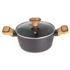 Image de Bergner Charcoal Casserole avec couvercle de Ø20 cm de 2,3 l en aluminium forgé anti-adhésif