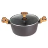 Image de Bergner Charcoal Casserole avec couvercle de Ø24 cm de 4 l en aluminium forgé anti-adhésif