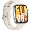 Image de HUAWEI Montre connectée Watch Fit 4 Bluetooth Gris avec Bracelet en fluoroélastomère Blanc