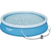 Image de Bestway Piscine gonflable ronde avec pompe de filtration à cartouche, diamètre 3,66 m, hauteur 76 cm