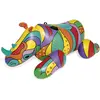 Image de Bestway Pop Rhino 198 x 117 x 84 cm, bouée gonflable au design moderne avec une grande superficie multicolore