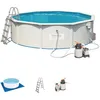 Image de Hydrium Piscine 460 x 120 cm, Cap. 17 430 l, Pompe à Sable 58400 (3 785 Lt/H). Comprend : Tapis de Base, Skimmer Professionnel, échelle de sécurité et DVD