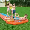 Image de Bestway - Double Piste De Glisse - Jeu d'eau - 52328 - Orange - Plastique - 4,88 m x 1,38 m - Jouet Enfant - Jeu de Plein Air - Ventriglisse - Tapis Glissant - À Partir de 5 Ans