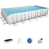 Image de BESTWAY Piscine hors sol rectangle Power Steel gris clair 732 x 366 x 132 cm