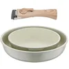Image de Bergner Click&Cook Lot de 2 poêles Ø22Ø26 cm en fonte d'aluminium blanc + manche amovible