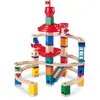 Image de Hape Circuit à Billes en Bois Super Spiral Quadrilla, 129 Pièces - Jeux de Construction Géant en Bois - Parcours Complet avec 50 Billes Fournies - Jeu Enfant 4 Ans et Plus, Fille et Garçon