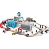 Image de Jouet Hape Ensemble Urbain Train pour Circuit Train Bois 80 Pièces - Locomotive et Accessoires Variés : Arbre, Voitures - Jeu Educatif Enfant de 3 ans et Plus - Compatible Marques Traditionnelles