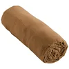 Image de Drap Housse 100% Gaze de Coton 74 Fils - Marron, 90 x 190 cm