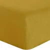 Image de Bâton Rouge Drap Housse 200x200 cm 2 Personnes Bonnet 40 cm Signature Uni Jaune Or - Certifié Oeko-Tex® - 100% Lin Lavé