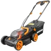 Image de WORX 36V(40V Max) Tondeuse Gazon sans Fil WG779E, 2*20V/2.5Ah, Coupe Largeur: 34cm, Coupe Hauteur: 20-70mm, jusqu'à 280m², 30L Sac, Technologie IntelliCut avec 2A Double-Port Chargeur