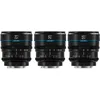 Image de SIRUI Night Walker 24mm 35mm 55mm kit Objectifs T1.2 S35, Manual Lens Focale Fixe, Grande Ouverture, Compact et léger, vlogging, pour Monture E, A7CII, A7IV, A7RV, ZV-E1, ZV-E10, FX30, Noir