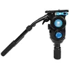 Image de Tête de Fluide vidéo avec Base Plate et poignée réglable, Plaque de dégagement Rapide, poignée à dégagement Rapide de 75 mm pour Plaque de Montage de tête vidéo, Charge jusqu'à 33,1 kg