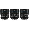Image de Sirui Night Walker T1.2 Ensemble d'objectifs cine ma 24 mm, 35 mm, 55 mm, Objectif a  Mise au Point Manuelle a  Grande Ouverture (MS-3SLB, Monture L, Noir)