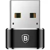 Image de Mini adaptateur Type-C femelle à USB mâle, Baseus [CAAOTG-01] [5A max USB 2.0] Adaptateur Type-C vers USB 2.0 480Mbps [Black] - Noir