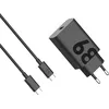 Image de Motorola - Chargeur Mural 68 W, USB-C, Technologie de Charge Rapide, Chargement sécurisé pour Vos appareils - Noir