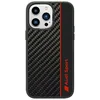 Image de Audi Coque de protection de sport   Compatible avec iPhone 14 Pro Max   Coque antichoc en carbone   Avec découpes précises pour l'appareil photo, les ports et les boutons   Noir avec détails rouges