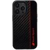 Image de Audi Coque de sport pour smartphone compatible avec iPhone 13 Pro Max [avec véritable carbone] [sous licence Audi AG] [noir/rouge]