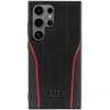 Image de Audi Étui en Cuir véritable pour S24 Ultra S928 Noir et Rouge AU-TPUPCS24U-R8/D3-RD