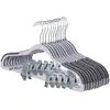 Image de SONGMICS Lot de 12 Cintres Pantalon, en Plastique avec Pinces à Linge, Pivotant à 360°, Antidérapant, Mince, Peu Encombrant, pour Pantalon, vêtement, Serviette, Gris CRP01G-12
