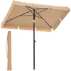 Image de SONGMICS Parasol 200 x 125 cm, Protection Solaire UPF 50+, Inclinable sur 30° dans les 2 sens, Hauteur Réglable, avec Sac de Transport, pour Jardin, Terrasse, sans Base, Taupe GPU25BR