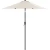Image de SONGMICS Parasol de Jardin 300 cm, Protection Solaire UPF 50+, Ombrelle, Inclinaison 30°, avec Manivelle, pour Terrasse, Balcon, Piscine, sans Socle, Beige GPU30BE