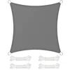 Image de SONGMICS Voile d'Ombrage 3 x 3 m, Hydrofuge Colonne d’Eau de 665 mm, Polyester Anti-déchirure, Protection UV 93%, Terrasse, Jardin, Balcon, Carré, Cordes de 2 m, Gris Anthracite GSH33GYV1