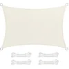 Image de SONGMICS Voile d’Ombrage 2 x 3 m, Protection Solaire en Tissu HDPE, Respirant, Perméable à l’Eau, pour Terrasse, Jardin, Balcon, Camping, Rectangulaire, Concave, Cordes de 2 m, Beige GSS23IVV1
