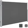 Image de SONGMICS Store latéral en Aluminium Extensible 200 x 350 cm, Brise-Vue, Protection Solaire, occultant, pour Balcon, terrasse, Jardin, Anthracite GSA205G