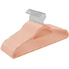Image de SONGMICS Cintre en Velours, Lot de 20, Antiglisse, Barre à Cravate, Crochet Pivotant 360°, Épaisseur 0,6 cm, Longueur 43,5 cm, pour Manteau, Robe, Pantalon, Rose Clair et Argent CRF20PK