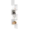 Image de VASAGLE Étagère d’Angle Murale, Étagère de Rangement à 5 Niveaux, Étagère à Plantes, pour Chambre à Coucher, Salon, Salle de Bain, Bureau à Domicile, Blanc Nuage