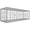 Image de SONGMICS Gabion pour Pierre, Cage en Métal, Panier à Pierre, Maille 5 x 10 cm, Galvanisé, Mur, Paterre, Décoration de Jardin, 100 x 30 x 30 cm, Lot de 3, Argent GGB333V1