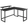 Image de VASAGLE Bureau d'ordinateur, Poste de Travail d'écriture en Forme de L, Bureau d'angle Industriel avec Support pour écran, pour Bureau à Domicile, étude, écriture et Jeux, économie d'espace,
